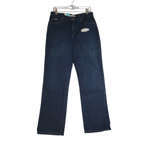 Lee Relaxed Straight Leg Stretch Denim Jeans Dark Wash NWT Cowgirl western comfy - Picture 1 of 7